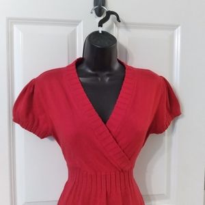 Girls XL xhilaration Knit Dress Red Tie